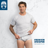 Stoopen HL-tricot heren slip met gulp, Flatlock