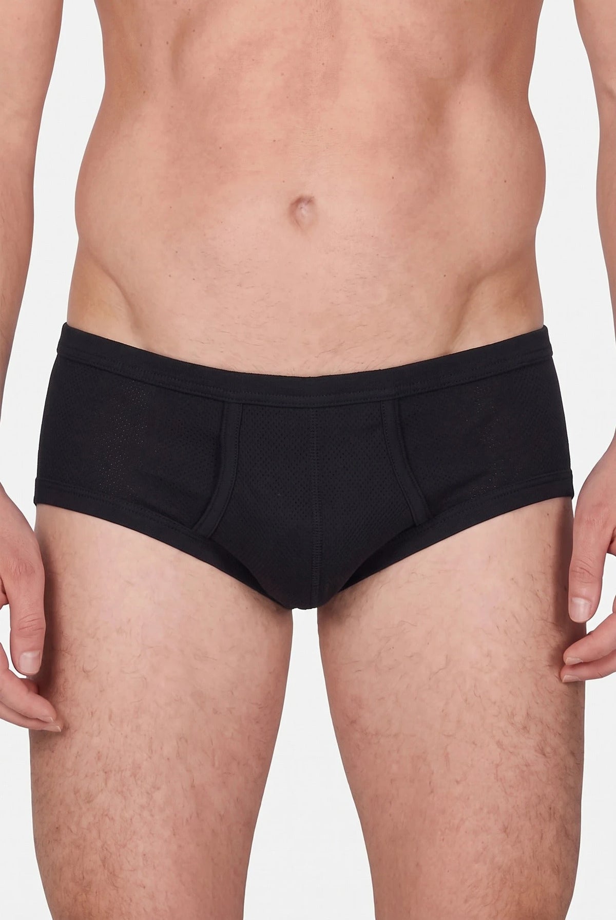 Stoopen HL-tricot heren slip met gulp, Flatlock