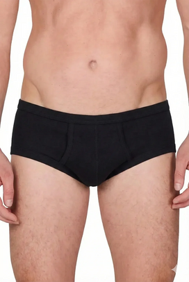 Stoopen HL-tricot heren slip met gulp, Flatlock