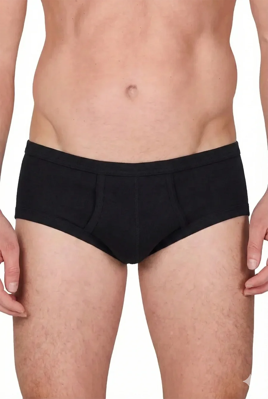 Stoopen HL-tricot heren slip met gulp, Flatlock