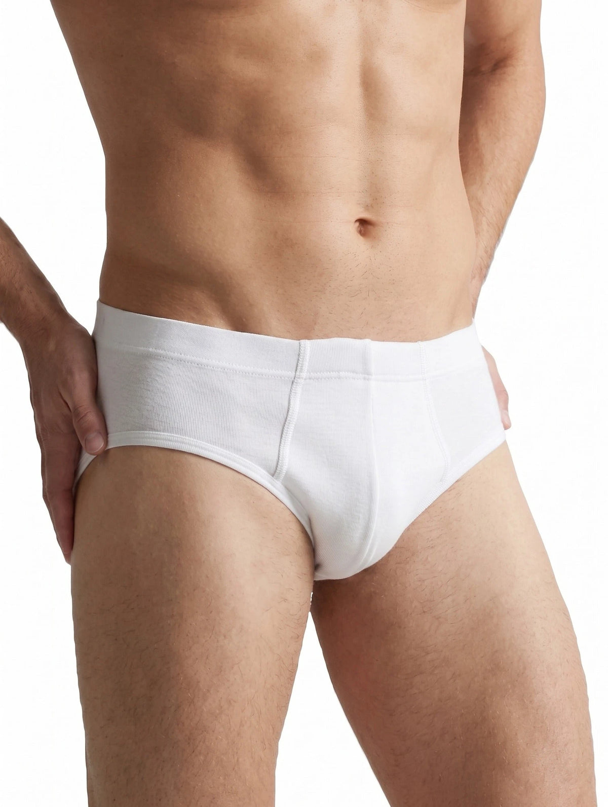 Stoopen HL-tricot heren sport slip wit