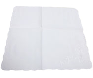 Swan Dames zakdoeken wit 3 stuks - Flower