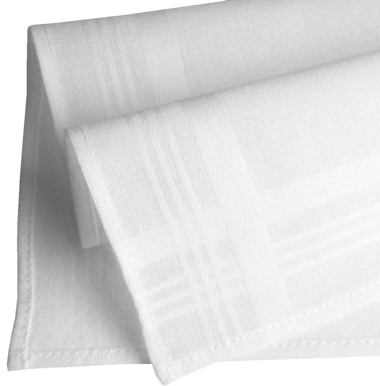 Swan Swan 12 stuks De Luxe Heren zakdoeken - Wit