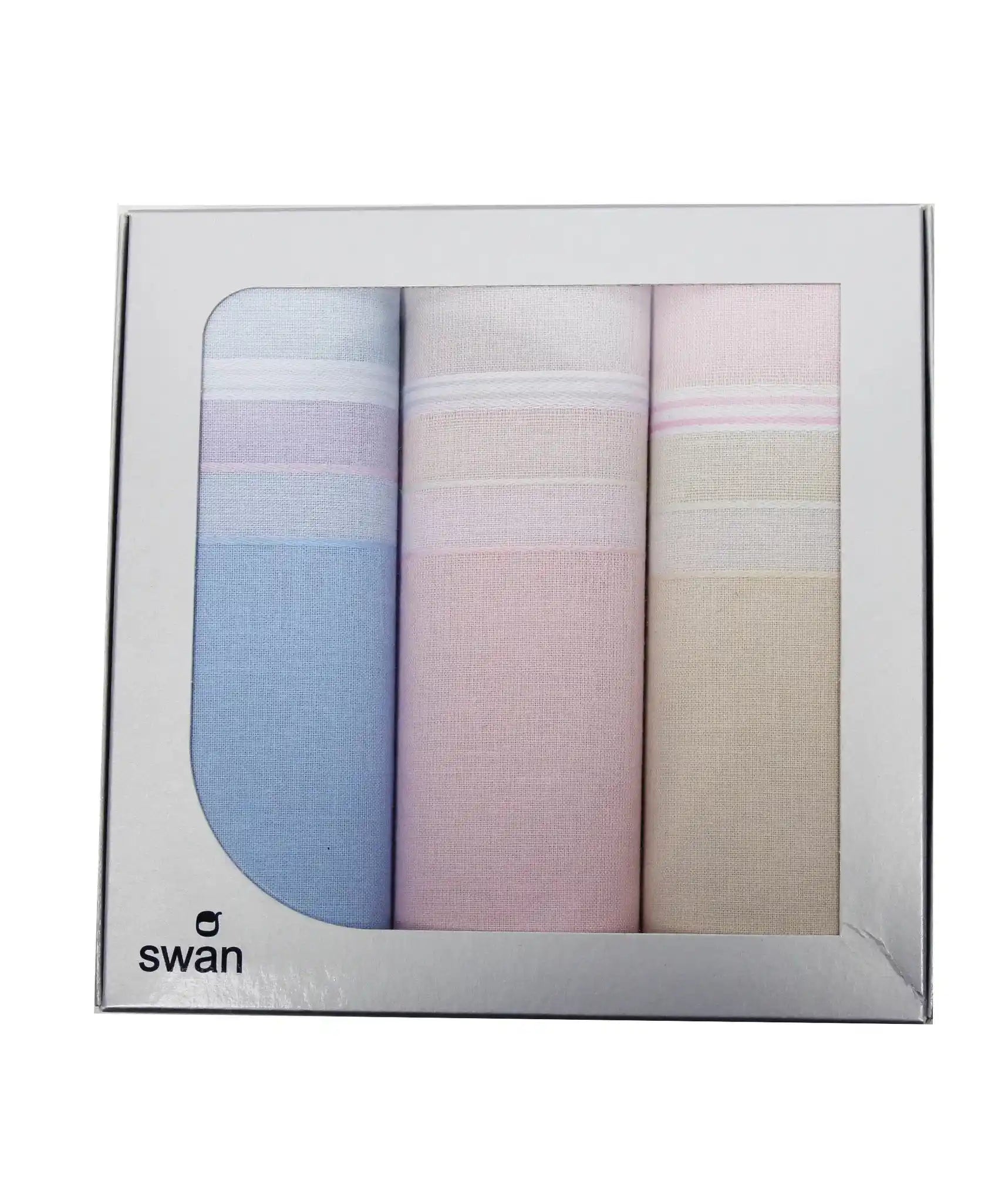 Swan Swan 3-pack - Dames zakdoeken Vintage pastel
