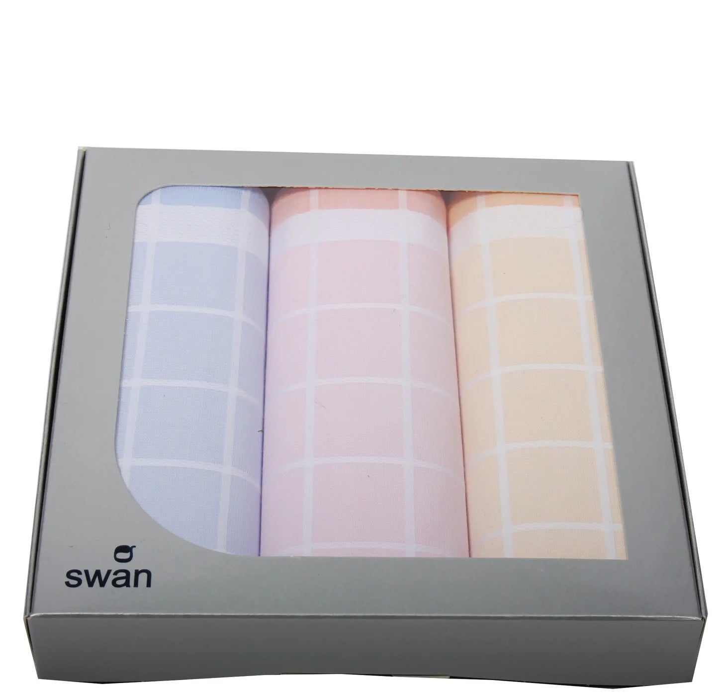 Swan Swan 3 stuks Dames zakdoeken Ruit