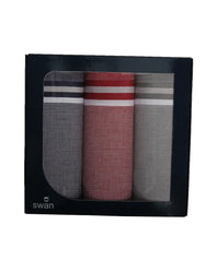 Swan Swan 3 stuks - Heren zakdoeken Classic-2