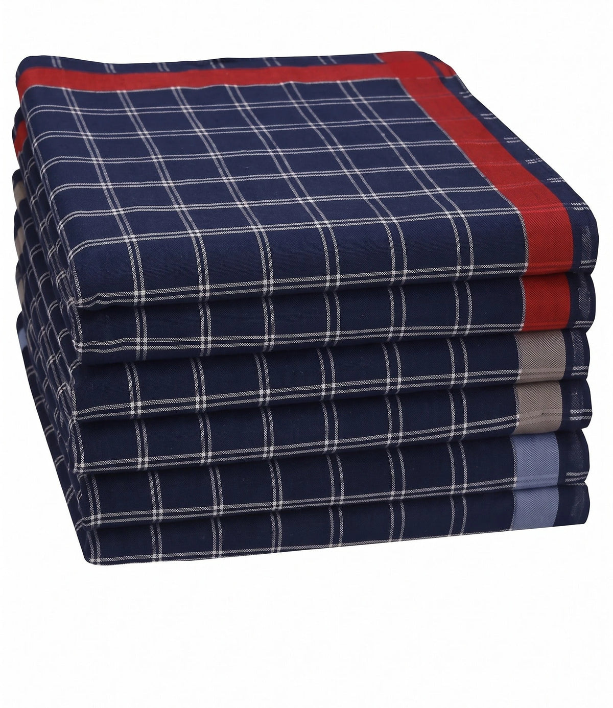 Swan Swan 6 stuks Heren zakdoeken - Blue Square