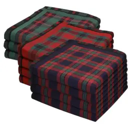 Swan Swan Heren zakdoeken Ruit rood 12 stuks