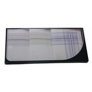 Swan Swan Heren zakdoeken, White Blue, 3 stuks