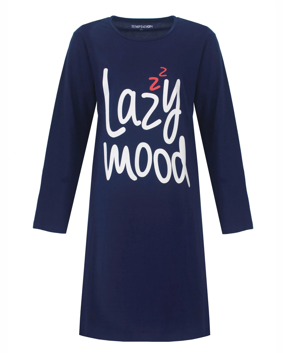 Temptation dames nachthemd lange mouw "lazy mood"