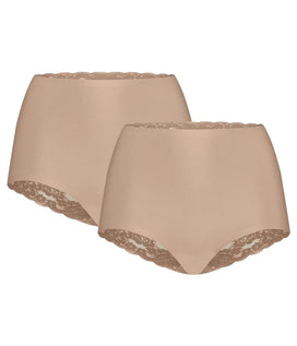Ten Cate 2-pack secrets kanten high waist slip