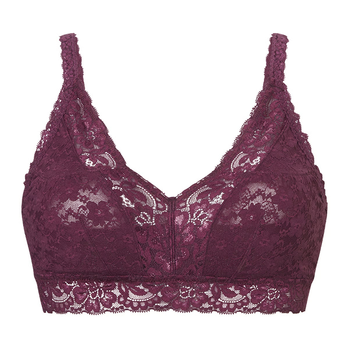 Cherry Burgundy | packshot | Packshot, cherry burgundy – Ten Cate kanten bralette dames - Soft Lace