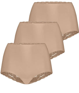 Ten Cate Multipack Ten Cate 3-pack secrets kanten high waist slip - 31758