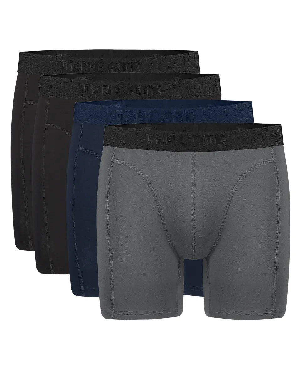 Ten cate Ten Cate 4-Pack Bamboe Heren Long boxershorts - 32389