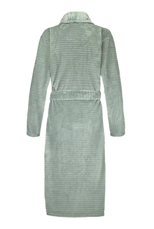 Ten cate Ten Cate dames badjas Fleece - Minty Green Stipe