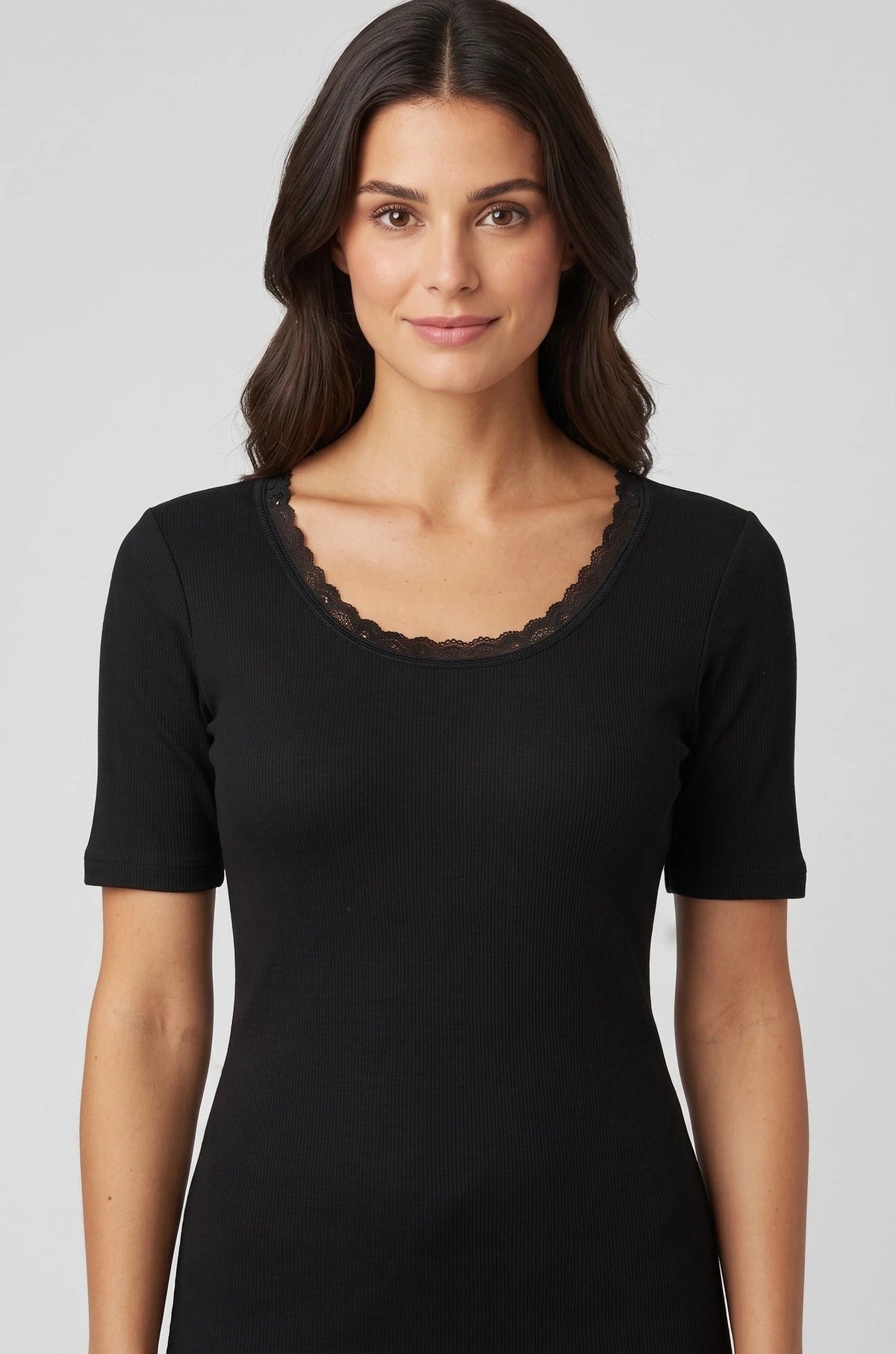 Ten cate Ten Cate dames thermo shirt korte mouw - Kant