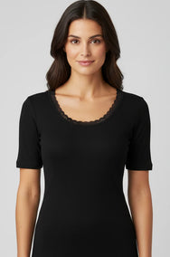 Ten cate Ten Cate dames thermo shirt korte mouw - Kant