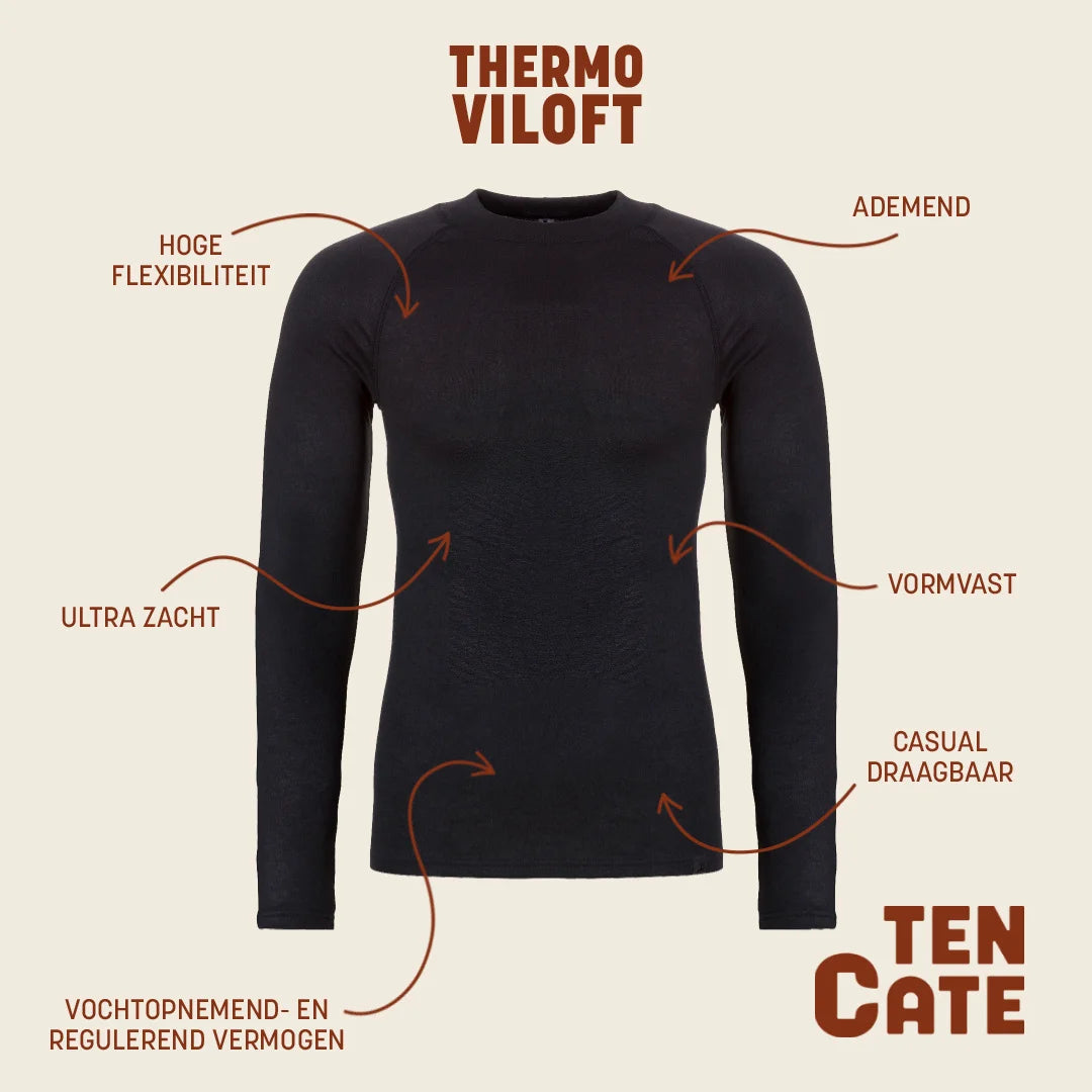 Ten cate Ten Cate heren thermo shirt Lange mouw V-hals