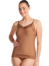 Ten cate Ten Cate Secrets kanten dames hemd Spaghetti - Hazelnoot