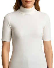 Ten cate Ten Cate Thermo Rib dames shirt hoge hals - korte mouw