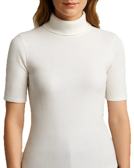 Ten cate Ten Cate Thermo Rib dames shirt hoge hals - korte mouw