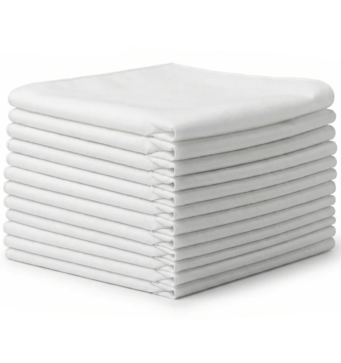 Tiseco Tiseco 12 Stuks Dames zakdoeken wit - 30x30CM