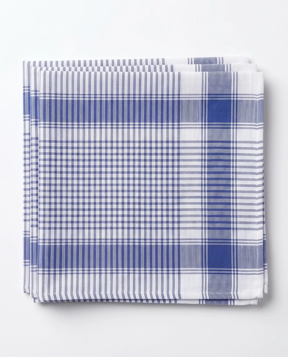 Tiseco Tiseco 12 stuks Heren zakdoeken Vichy Blauw