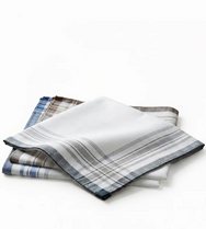 Tiseco Tiseco12 stuks heren zakdoeken - White Summer 40x40 cm