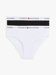 Tommy Hilfiger Tommy Hilfiger 2-pak meisjes slips - Zwart/wit