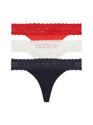 Tommy Hilfiger Tommy Hilfiger 3-Pack Dames Strings - Thong - Kant