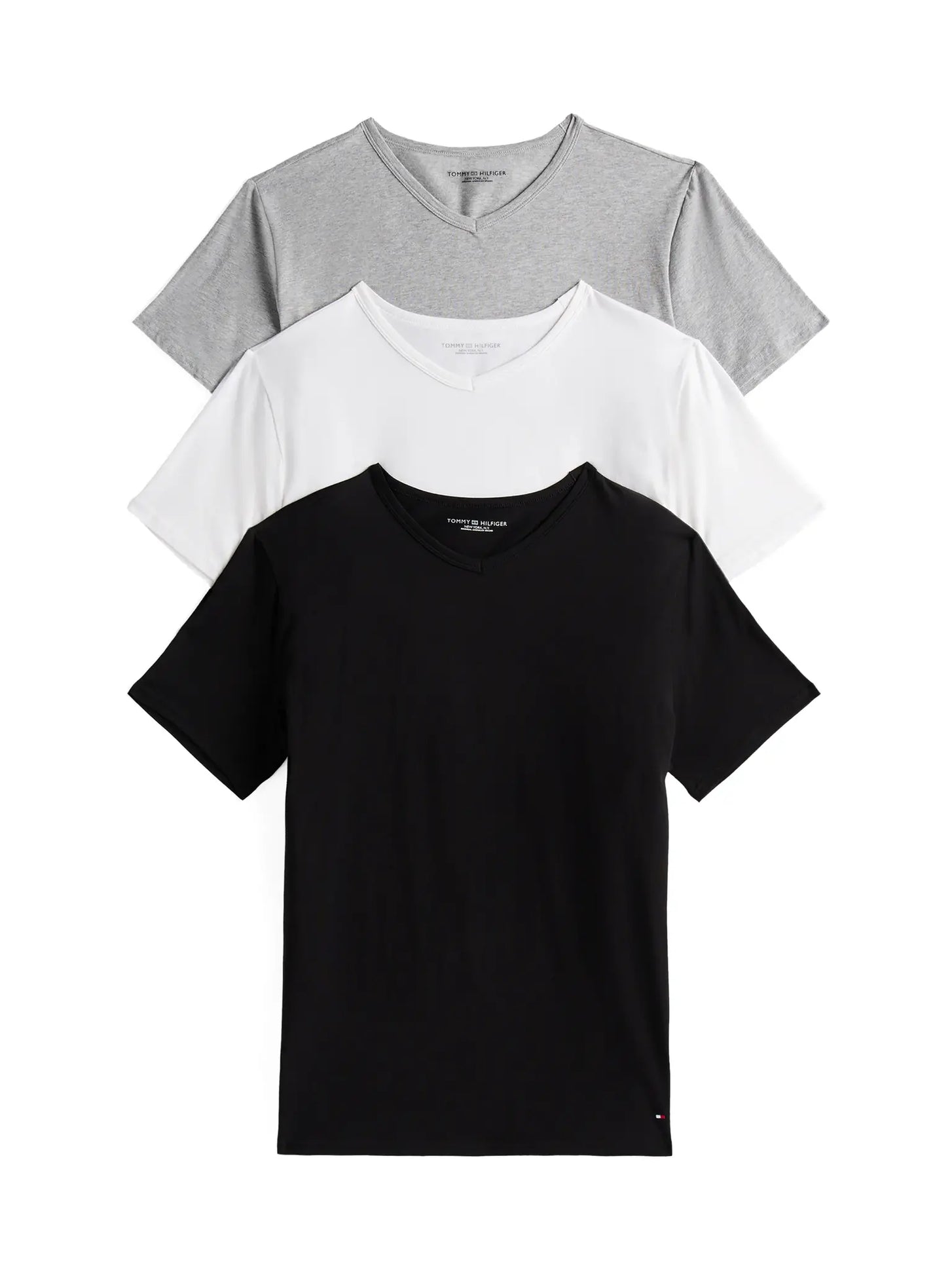 Tommy Hilfiger Tommy Hilfiger 3-pak Heren Katoenen T-Shirt V-hals