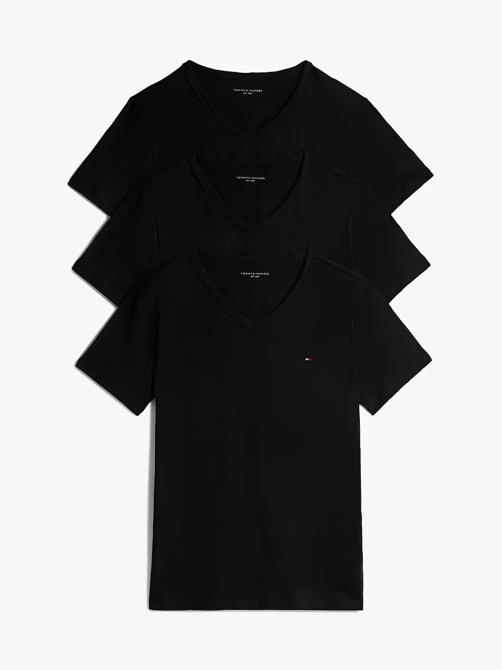 Tommy Hilfiger Tommy Hilfiger 3-pak Heren Katoenen T-Shirt V-hals