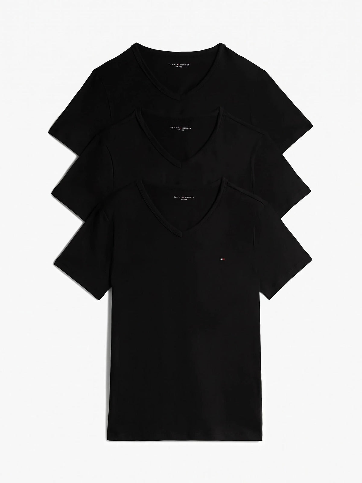 Tommy Hilfiger Tommy Hilfiger 3-pak Heren Katoenen T-Shirt V-hals