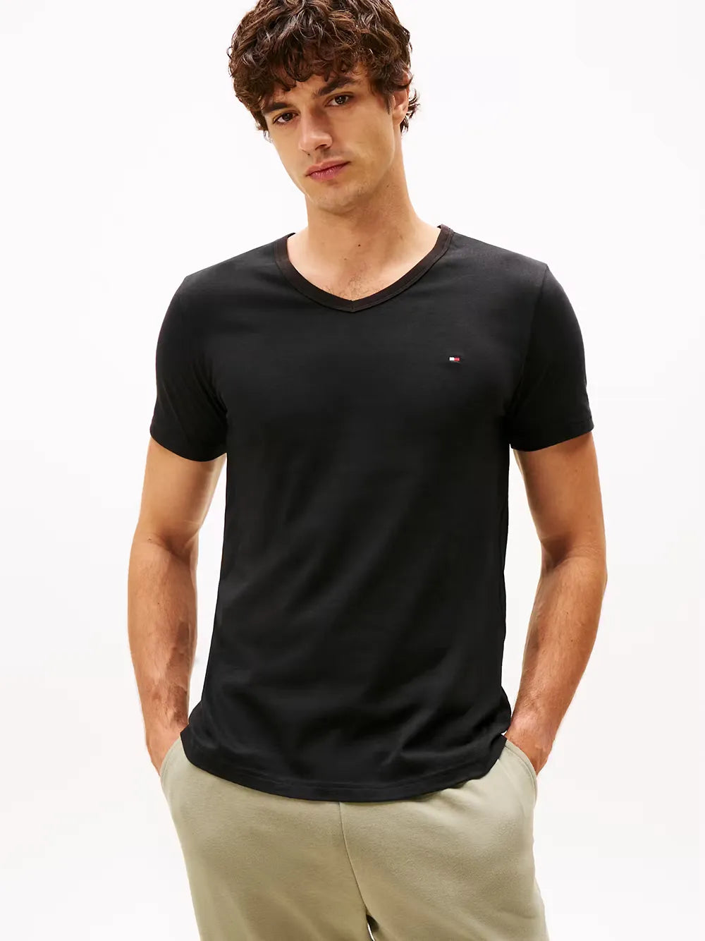 Tommy Hilfiger Tommy Hilfiger 3-pak Heren Katoenen T-Shirt V-hals