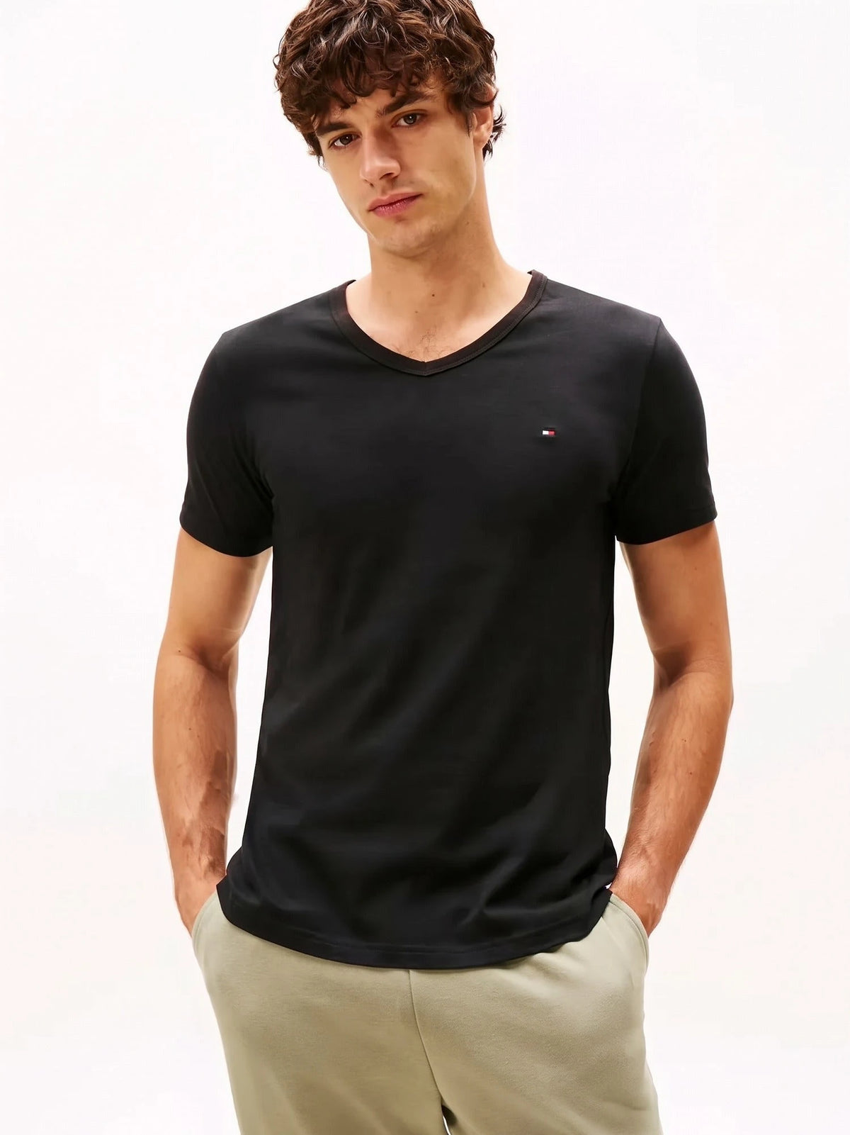 Tommy Hilfiger Tommy Hilfiger 3-pak Heren Katoenen T-Shirt V-hals