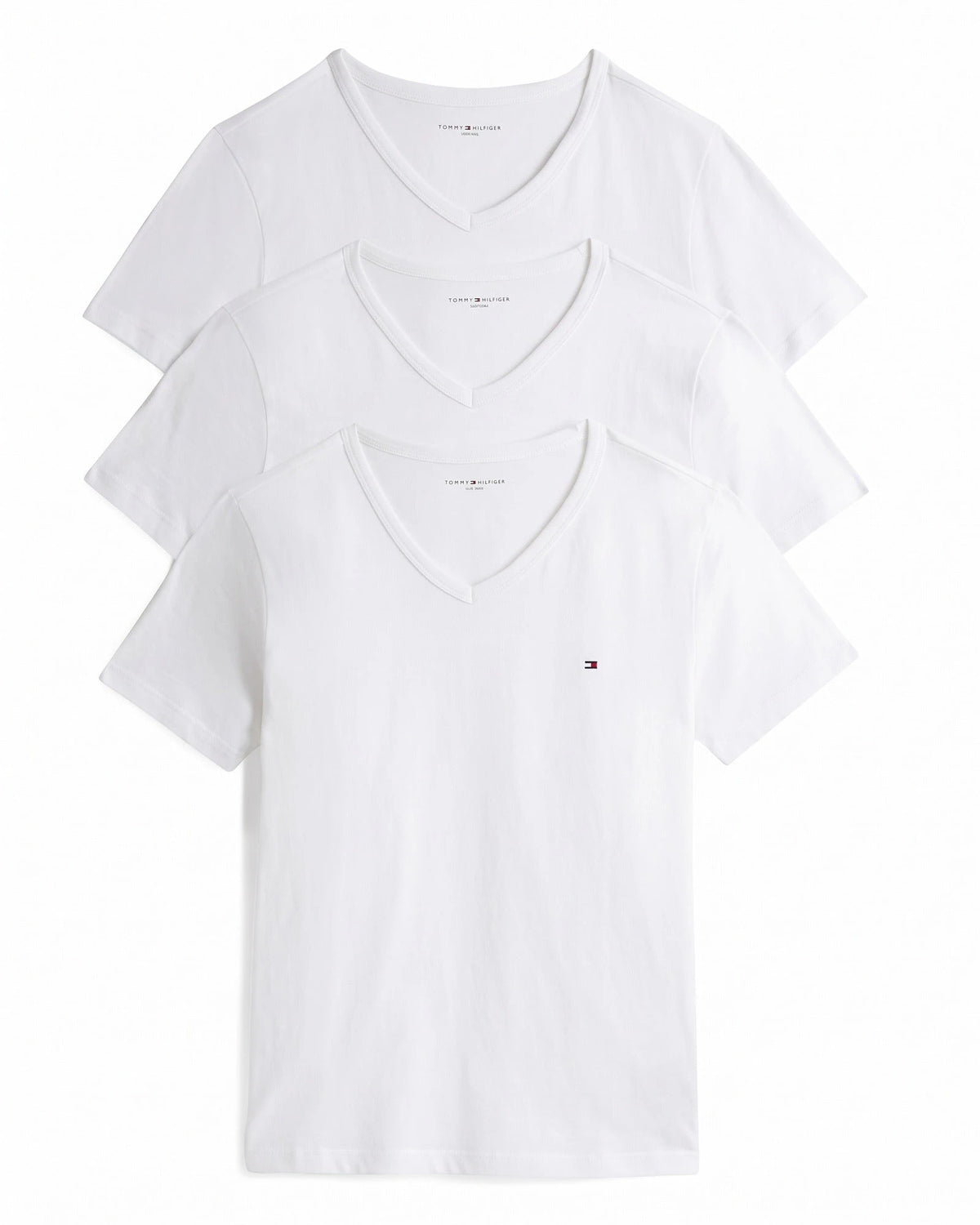 Tommy Hilfiger Tommy Hilfiger 3-pak Heren Katoenen T-Shirt V-hals