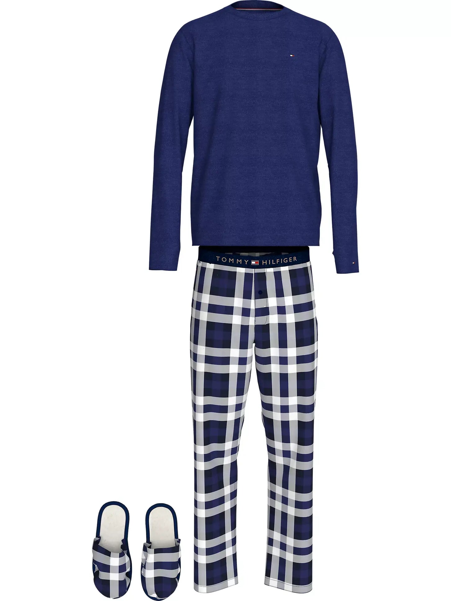 Tommy Hilfiger Tommy Hilfiger heren Pyjama + Slippers - Giftset
