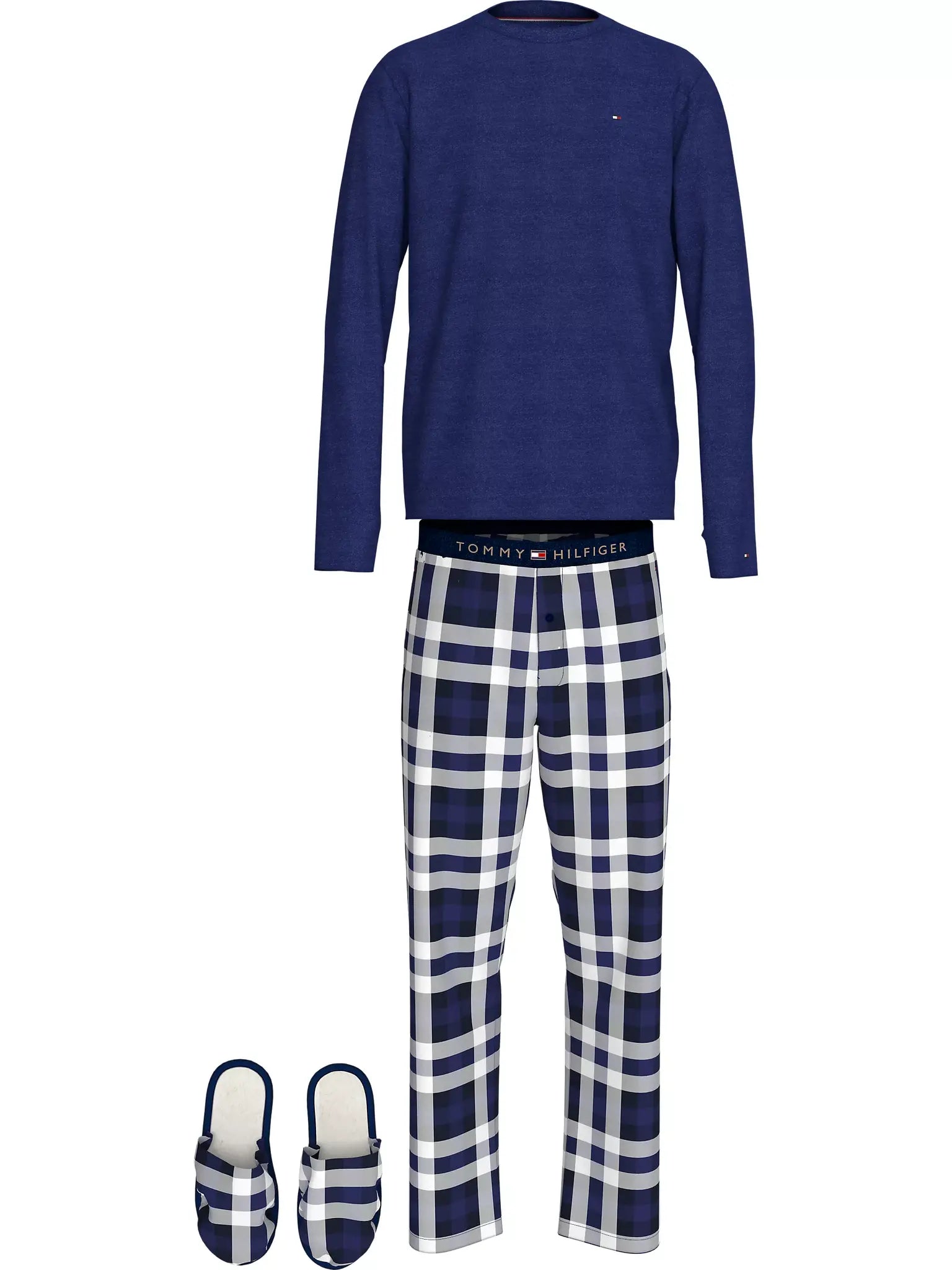 Tommy Hilfiger Tommy Hilfiger heren Pyjama + Slippers - Giftset