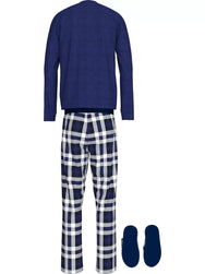 Tommy Hilfiger Tommy Hilfiger heren Pyjama + Slippers - Giftset