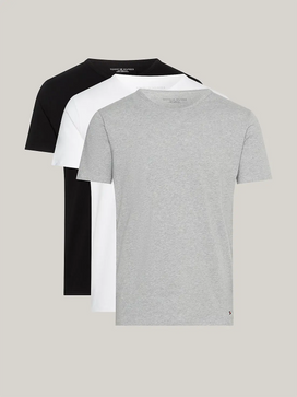 Tommy Hilfiger Tommy Hilfiger Stretch T-Shirt 3-pak - Elastisch katoen
