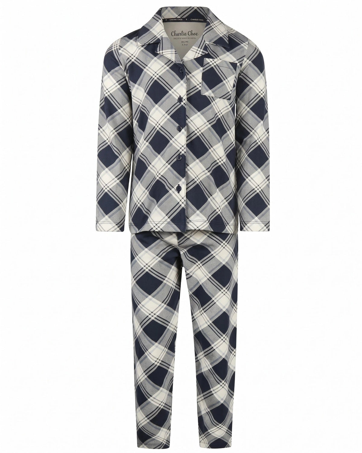 van Gennip Charlie Choe katoenen jongens pyjama - Ruit