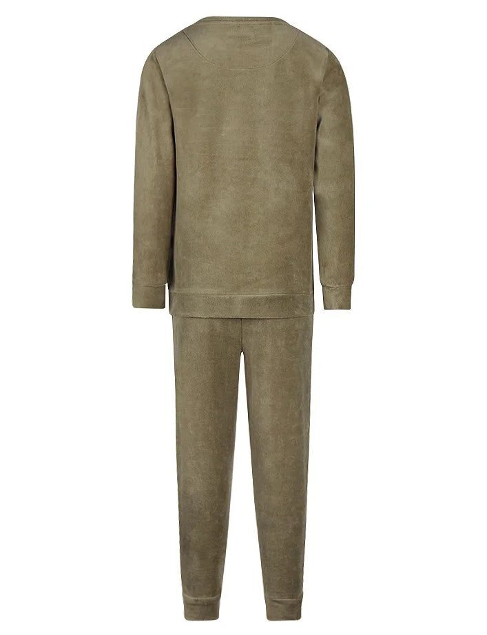 van Gennip Charlie Choe velours jongens pyjama - Draak