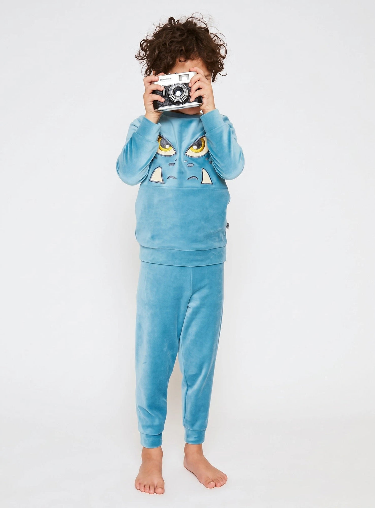 van Gennip Charlie Choe velours jongens pyjama - Monster