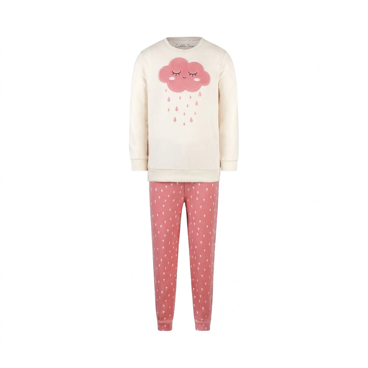 van Gennip Charlie Choe velours meisjes pyjama - off white