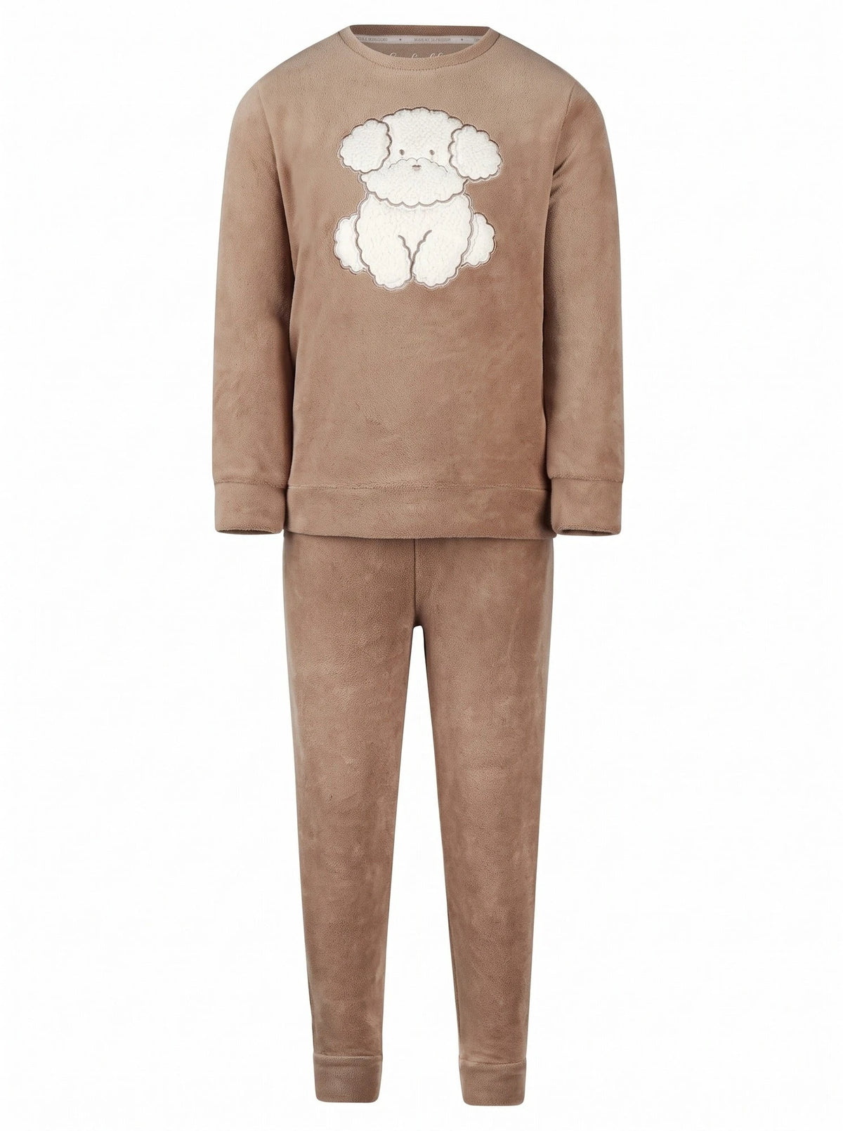 van Gennip Charlie Choe velours meisjes pyjama - Puppy