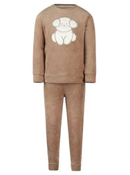 van Gennip Charlie Choe velours meisjes pyjama - Puppy