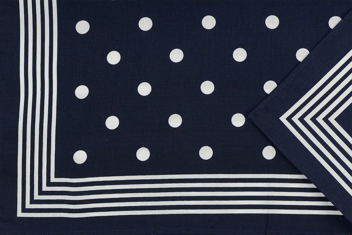 Vangelderen Boeren zakdoek Blauw stippel 54 x 54 cm