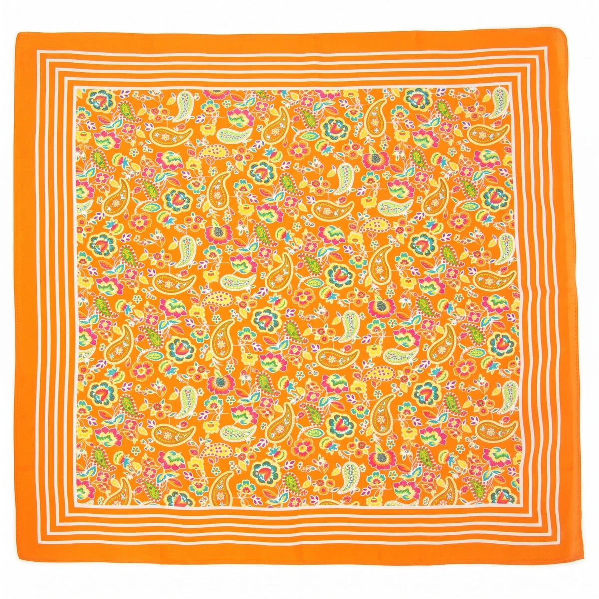 Vangelderen Boeren zakdoek Paisley Oranje 55 x 55 cm