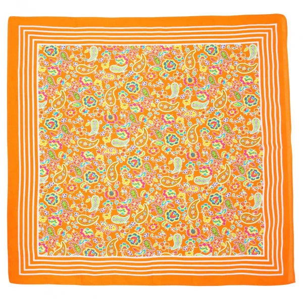 Vangelderen Boeren zakdoek Paisley Oranje 55 x 55 cm