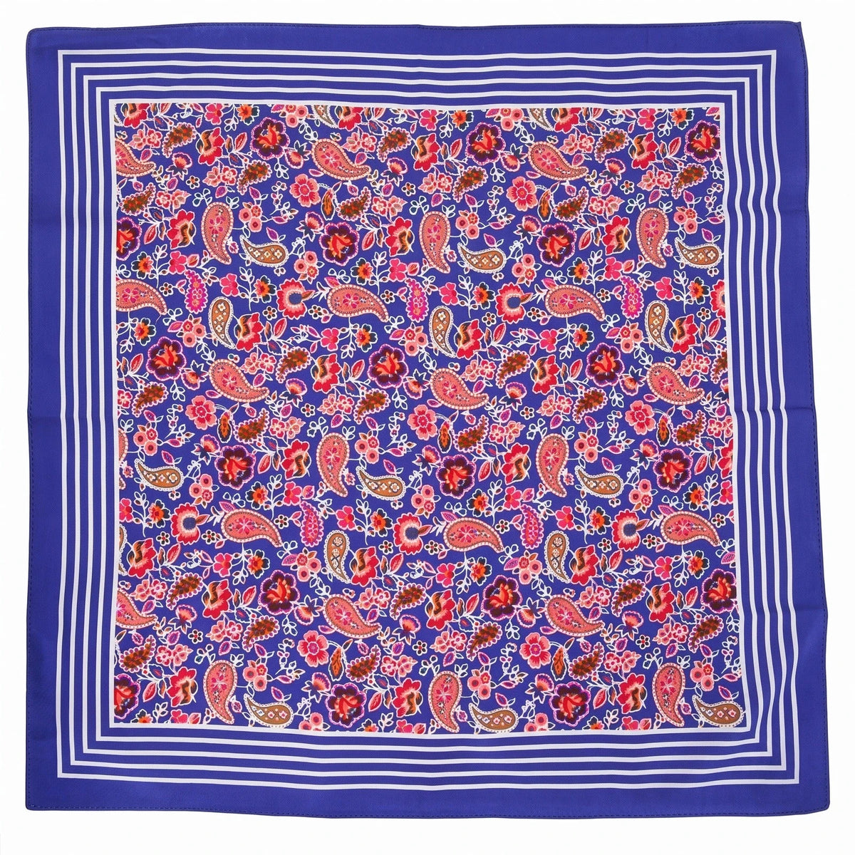 Vangelderen Boeren zakdoek Paisley paars 55 x 55 cm